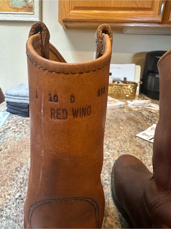 Red Wing Shoes Brown Leather Pull-On Cowboy Work Boots main image 8